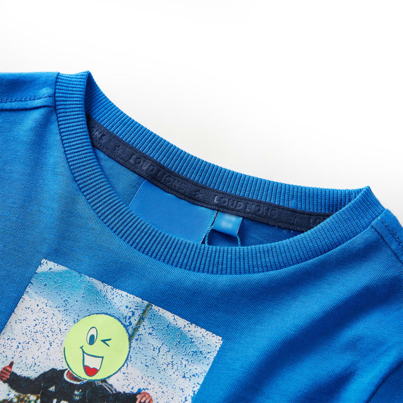 Load image into Gallery viewer, VidaXL Kindershirt met lange mouwen 140 kobaltblauw
