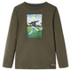 VidaXL Kindershirt met lange mouwen 92 kakikleurig