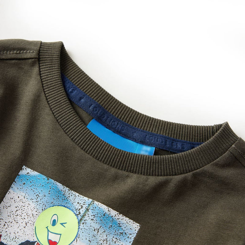 Load image into Gallery viewer, VidaXL Kindershirt met lange mouwen 92 kakikleurig
