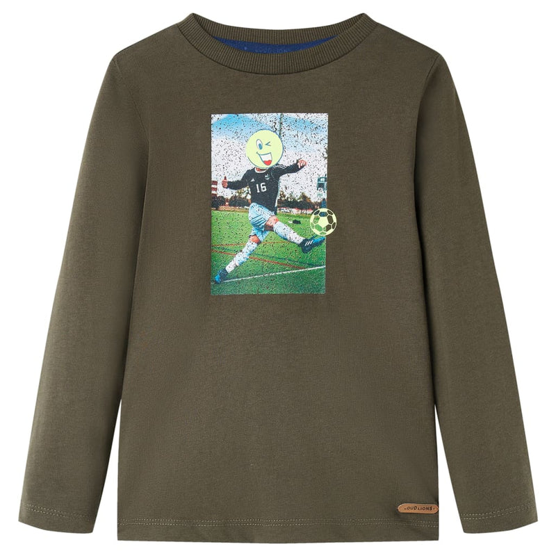 Load image into Gallery viewer, VidaXL Kindershirt met lange mouwen 104 kakikleurig
