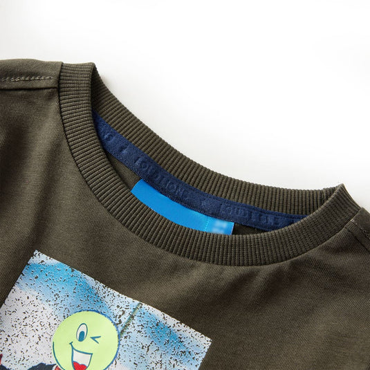 Vidaxl kindershirt met lange mouwen 116 kakikleurig