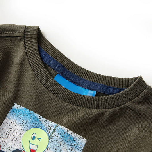 Vidaxl kindershirt met lange mouwen 128 kakikleurig