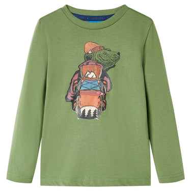 Vidaxl kindershirt met lange mouwen 116 lichtkakikleurig
