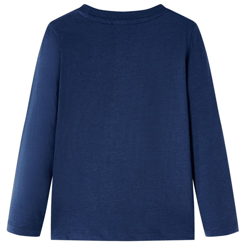 Load image into Gallery viewer, VidaXL Kindershirt met lange mouwen 104 gemêleerd marineblauw

