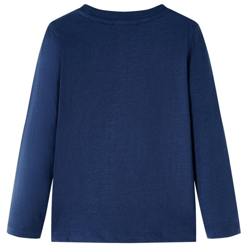 Load image into Gallery viewer, VidaXL Kindershirt met lange mouwen 116 gemêleerd marineblauw
