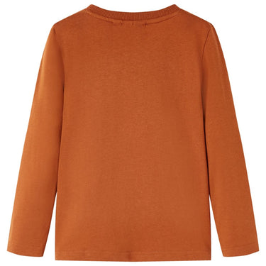 Vidaxl kindershirt met lange mouwen 128 oranjebruin