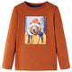 VidaXL Kindershirt met lange mouwen 140 oranjebruin