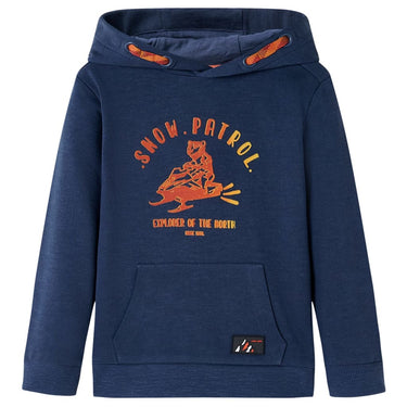 Vidaxl kindertrui met capuchon 116 gemêleerd marineblauw en oranje