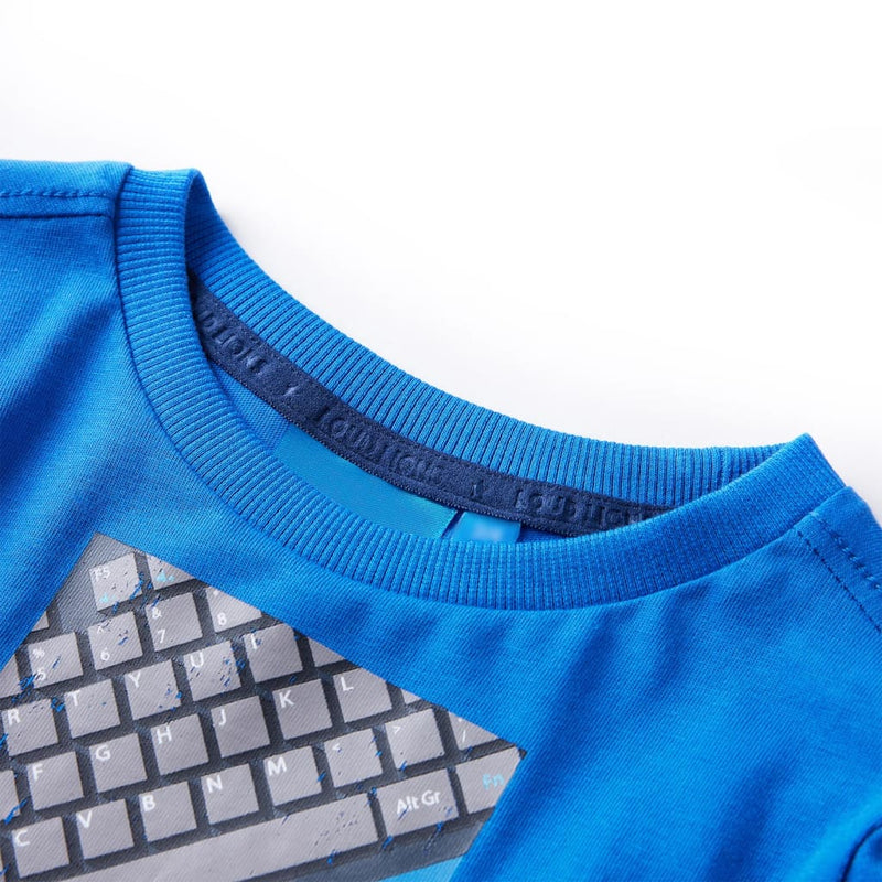 Load image into Gallery viewer, VidaXL Kindershirt met lange mouwen 140 kobaltblauw
