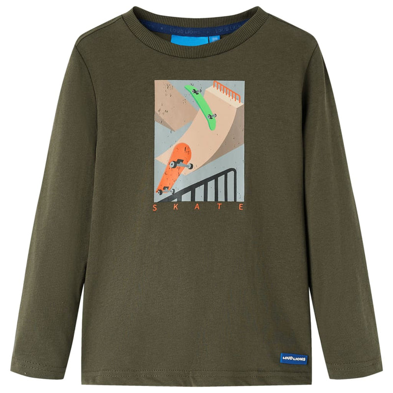 Load image into Gallery viewer, VidaXL Kindershirt met lange mouwen 92 kakikleurig
