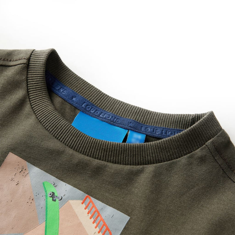 Load image into Gallery viewer, VidaXL Kindershirt met lange mouwen 92 kakikleurig
