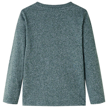 Vidaxl kindershirt met lange mouwen 116 gemêleerd donkergroen