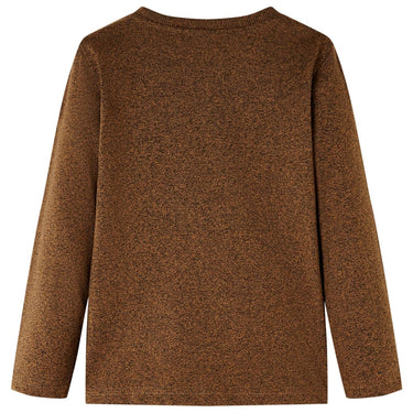 Vidaxl kindershirt met lange mouwen 104 gemêleerd cognackleur