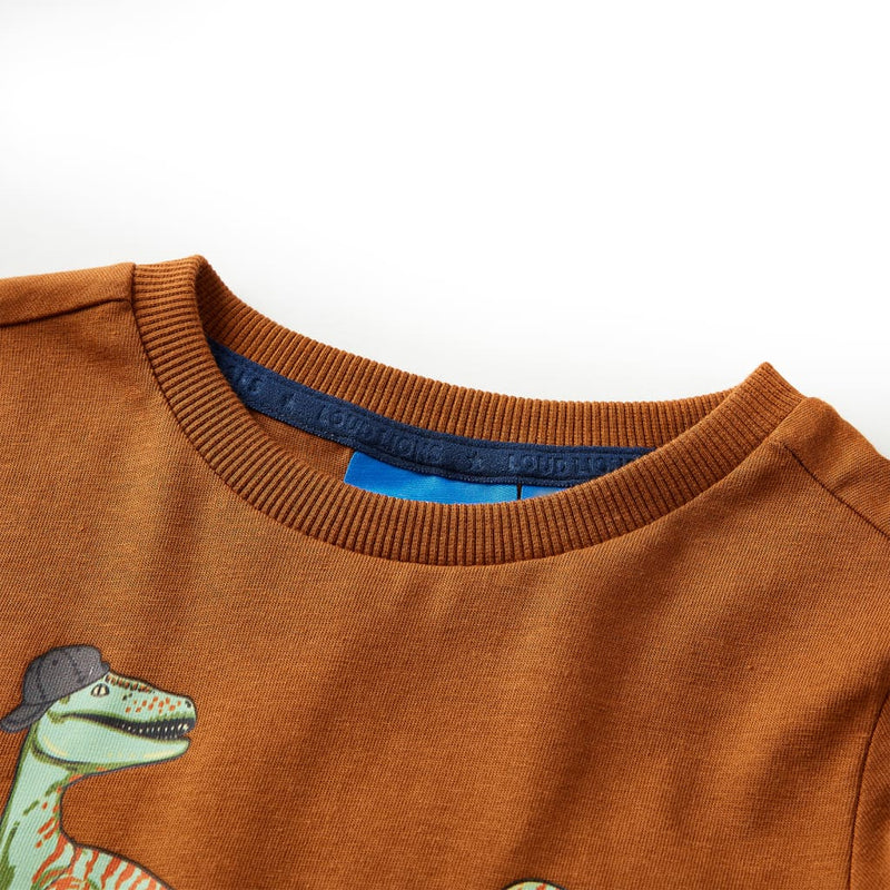 Load image into Gallery viewer, VidaXL Kindershirt met lange mouwen 92 cognackleurig
