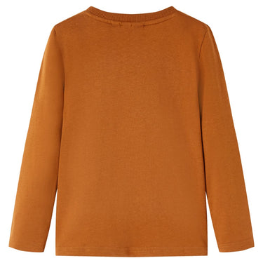 Vidaxl kindershirt met lange mouwen 104 cognackleurig