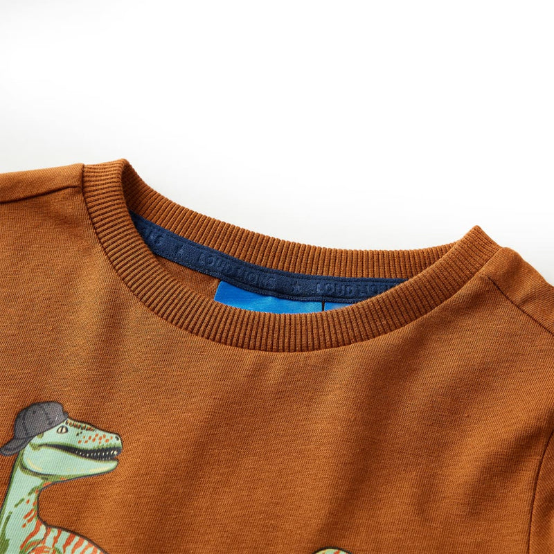 Load image into Gallery viewer, VidaXL Kindershirt met lange mouwen 104 cognackleurig
