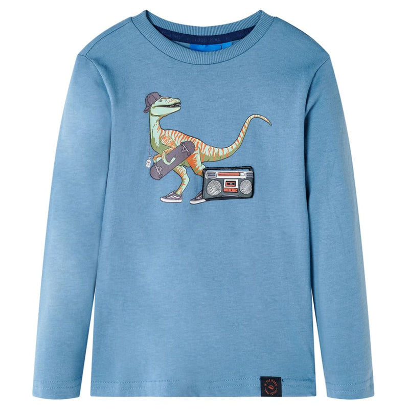 Load image into Gallery viewer, VidaXL Kindershirt met lange mouwen 140 medium blauw
