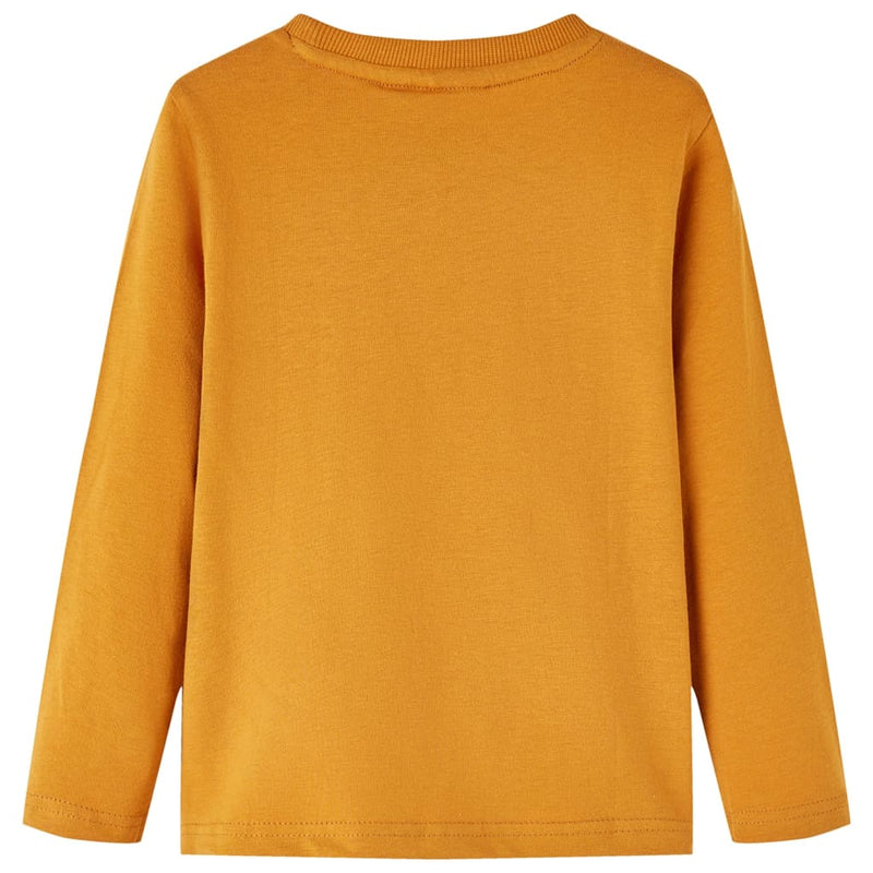 Load image into Gallery viewer, Vidaxl kindershirt met lange mouwen 92 donkerokerkleurig
