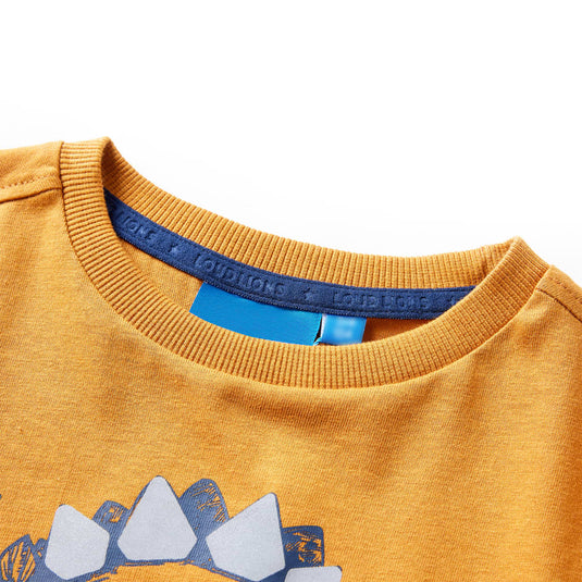 Vidaxl kindershirt met lange mouwen 92 donkerokerkleurig