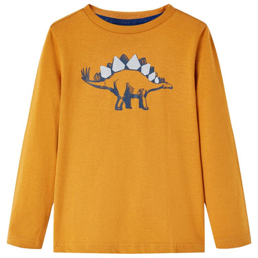 Vidaxl kindershirt met lange mouwen 104 donkerokerkleurig