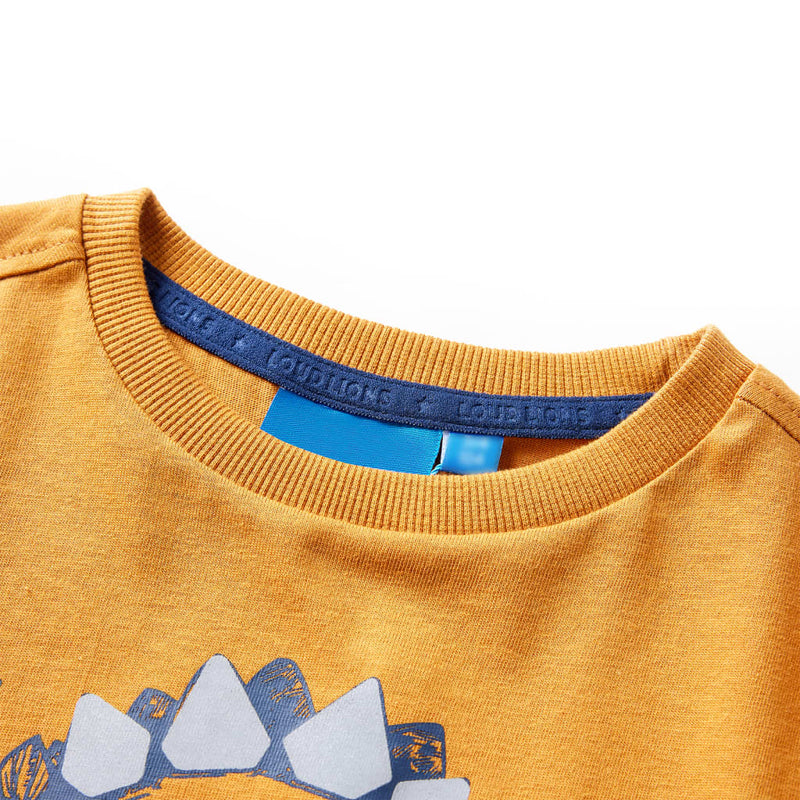 Load image into Gallery viewer, VidaXL Kindershirt met lange mouwen 140 donkerokerkleurig
