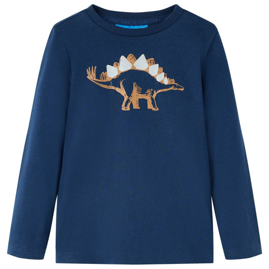 Vidaxl kindershirt met lange mouwen 104 marineblauw