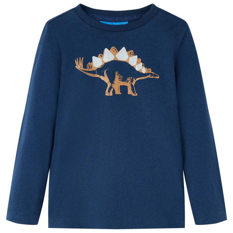 Load image into Gallery viewer, Vidaxl kindershirt met lange mouwen 104 marineblauw
