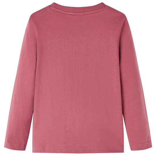 Vidaxl kindershirt met lange mouwen 128 donkerrood