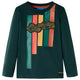 VidaXL Kindershirt met lange mouwen 128 donkergroen