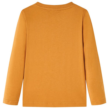 Vidaxl kindershirt met lange mouwen 116 donkerokerkleurig