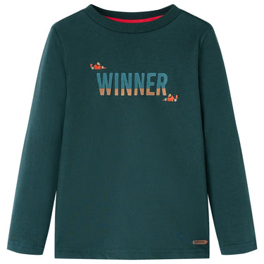 Vidaxl kindershirt met lange mouwen 116 donkergroen