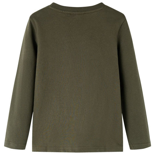 VidaXL Kindershirt met lange mouwen 116 kakikleurig