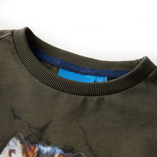 VidaXL Kindershirt met lange mouwen 116 kakikleurig