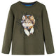 VidaXL Kindershirt met lange mouwen 128 kakikleurig