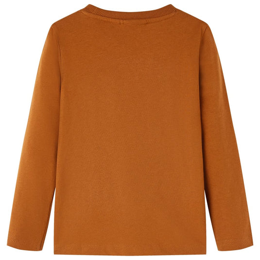 VidaXL Kindershirt met lange mouwen 104 cognackleurig