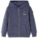 Vidaxl kindervest met capuchon en rits 92 gemêleerd donkerblauw