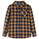 VidaXL Kinderoverhemd geruit 140 cognackleurig en blauw