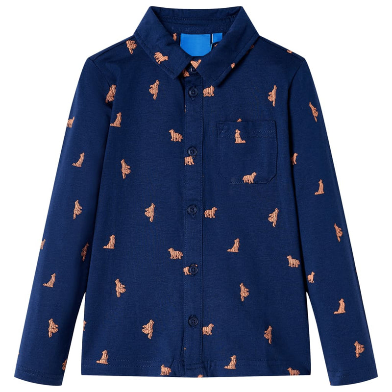 Load image into Gallery viewer, Vidaxl kindershirt 128 marineblauw
