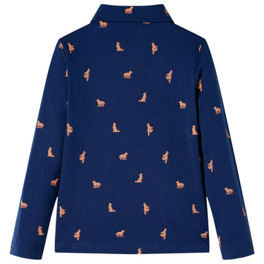 Vidaxl kindershirt 128 marineblauw