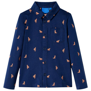 Vidaxl kindershirt 140 marineblauw