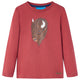 VidaXL Kindershirt met lange mouwen 92 roodbruin