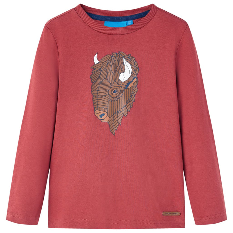 Load image into Gallery viewer, VidaXL Kindershirt met lange mouwen 140 roodbruin
