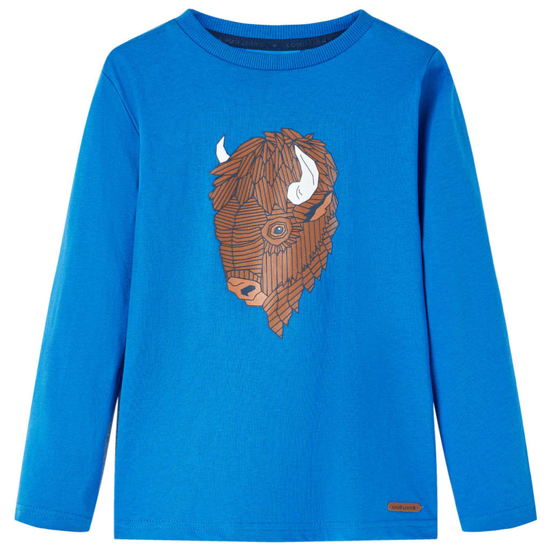 Load image into Gallery viewer, VidaXL Kindershirt met lange mouwen 92 kobaltblauw

