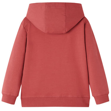 Vidaxl kindertrui met capuchon 104 roodbruin