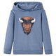 VidaXL Kindertrui met capuchon 92 gemêleerd blauw