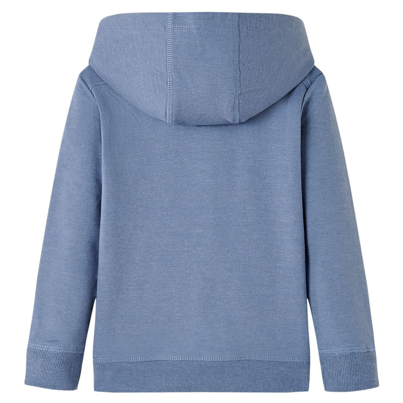 Load image into Gallery viewer, Vidaxl kindertrui met capuchon 104 gemêleerd blauw
