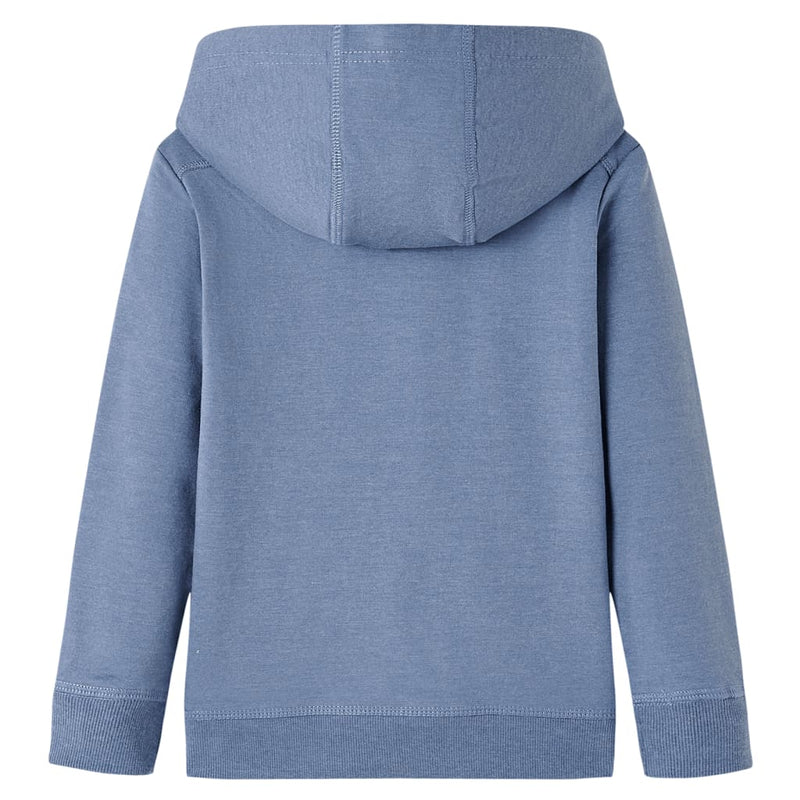 Load image into Gallery viewer, Vidaxl kindertrui met capuchon 140 gemêleerd blauw
