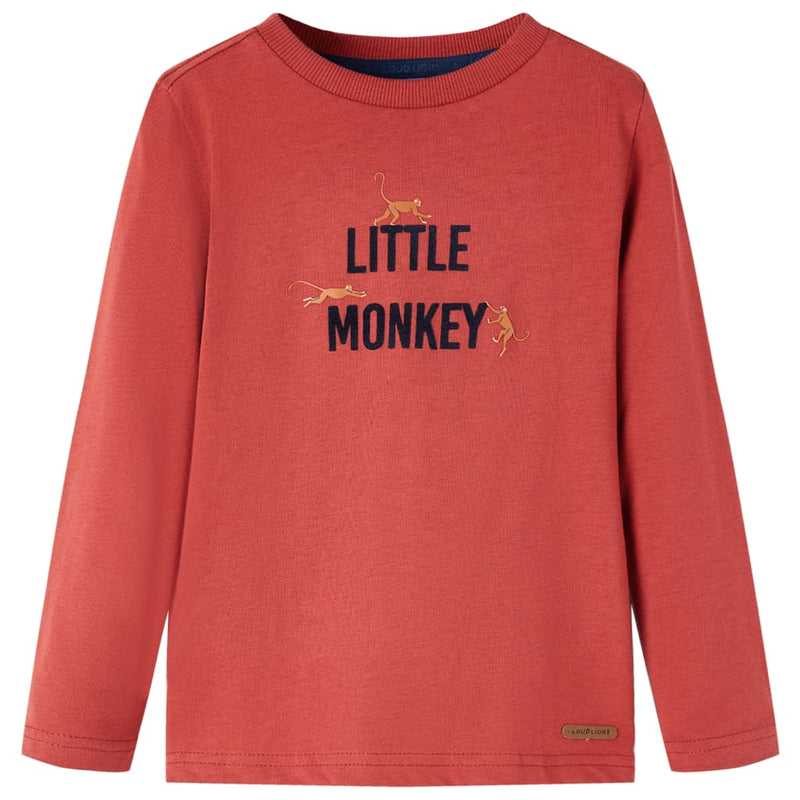 Load image into Gallery viewer, Vidaxl kindershirt met lange mouwen 140 roodbruin
