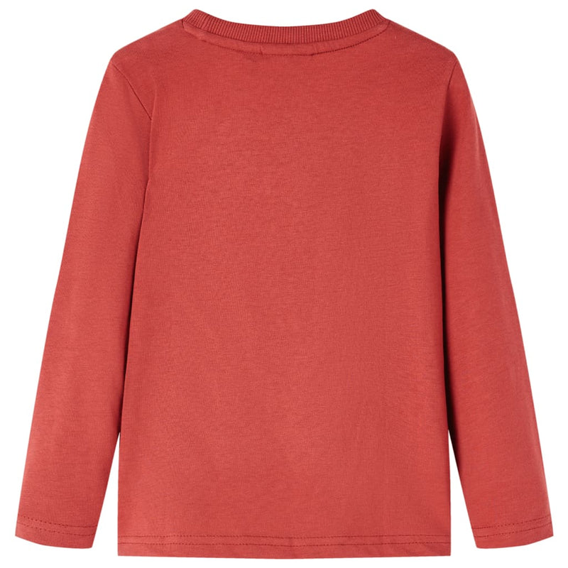 Load image into Gallery viewer, Vidaxl kindershirt met lange mouwen 140 roodbruin
