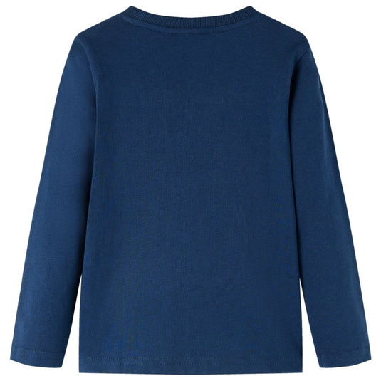 Vidaxl kindershirt met lange mouwen 116 marineblauw